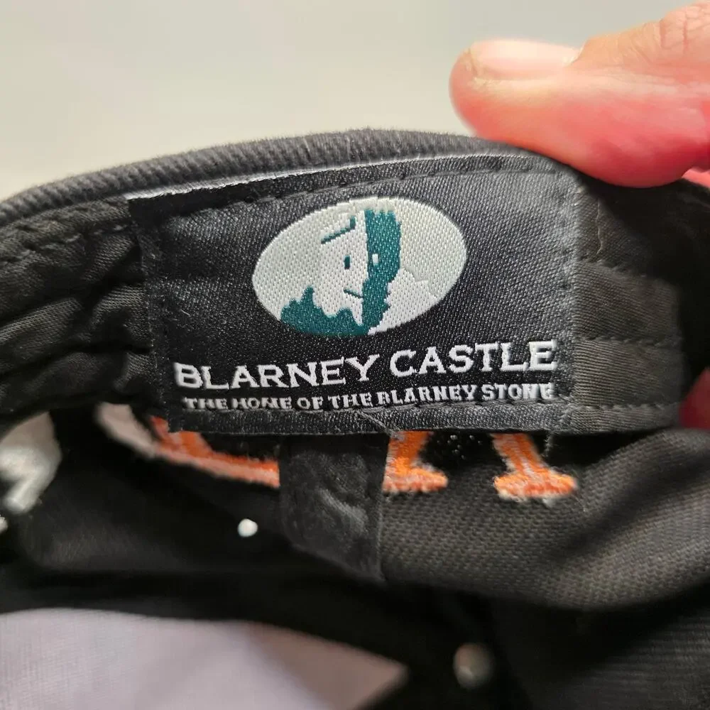 NWT Blarney Castle Hat Official Merchandise Black Embroidered Irish Souvenir Cap